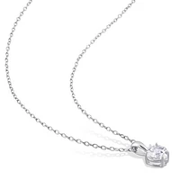 Julianna B Sterling Silver White Topaz Pendant