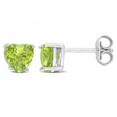 Julianna B Sterling Silver Peridot Stud Earrings
