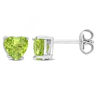 Julianna B Sterling Silver Peridot Stud Earrings