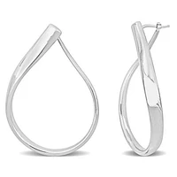 Julianna B 14K White Gold 30mm Twisted Hoop Earring