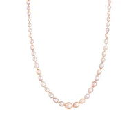 Sterling Silver 18" 4-9MM Multicoloured Freshwater Pearl Necklace