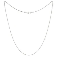 10K White Gold 18" Box Link Chain