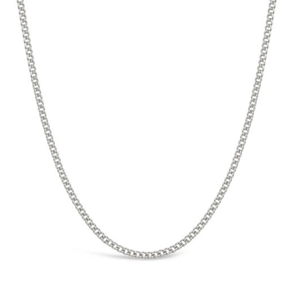 10K White Gold 20" 2.8mm Semi-Solid Miami Cuban Chain