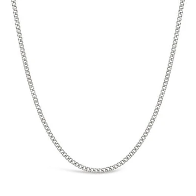 10K White Gold 20" 2.8mm Semi-Solid Miami Cuban Chain