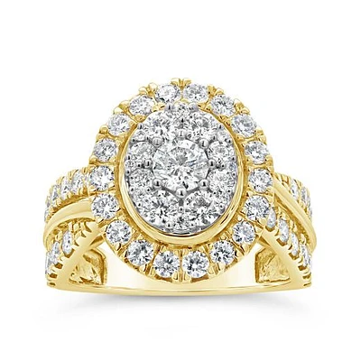 14K Yellow Gold 1.95CTW Diamond Fashion Ring