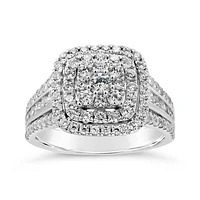 New Brilliance 10K White Gold Lab Grown 1.51CTW Diamond Fashion Ring
