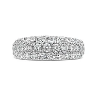 New Brilliance 10K White Gold Lab Grown 2.00CTW Diamond Anniversary Band