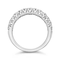 New Brilliance 10K White Gold Lab Grown 2.00CTW Diamond Anniversary Band