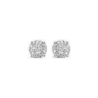 Sterling Silver 0.24CTW Diamond Stud Earrings