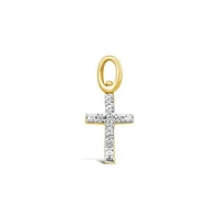 Charmables 10K Yellow Gold Diamond Cross Interchangeable Charm
