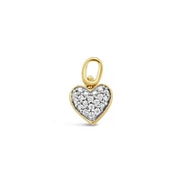 Charmables 10K Yellow Gold Diamond Heart Interchangeable Charm