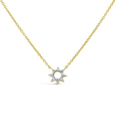 Charmables 10K Yellow Gold Diamond Sun Necklace