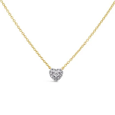 Charmables 10K Yellow Gold Diamond Heart Shaped Necklace