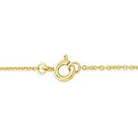 Charmables 10K Yellow Gold Heart Shaped Diamond Bracelet