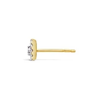Charmables 10K Yellow Gold Diamond Pear Shaped Single Stud Earring