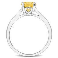Julianna B Sterling Silver Citrine Solitaire Ring