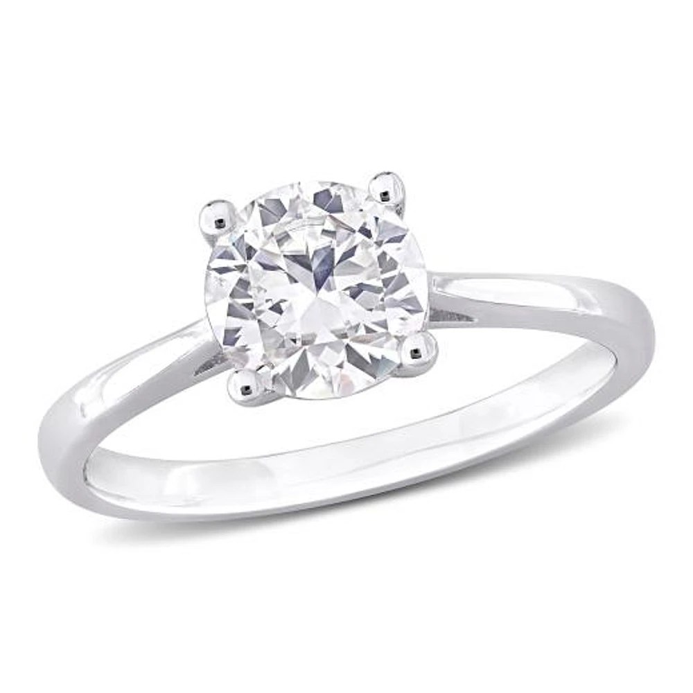 Julianna B Sterling Silver Created Sapphire Solitaire Ring