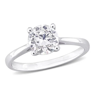 Julianna B Sterling Silver Created Sapphire Solitaire Ring