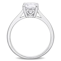Julianna B Sterling Silver Created Sapphire Solitaire Ring