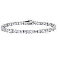Julianna B Sterling Silver Created White Sapphire 9" Bracelet