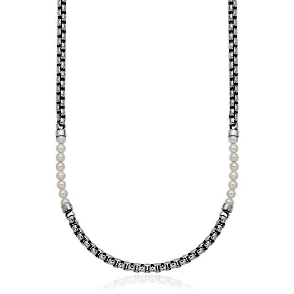 SteelX Stainless Steel White Shell Pearl Necklace