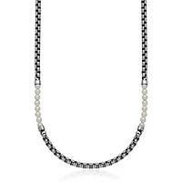 SteelX Stainless Steel White Shell Pearl Necklace