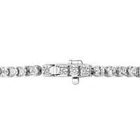 New Brilliance 10K White Gold Lab Grown 4.00CTW Diamond Tennis Bracelet