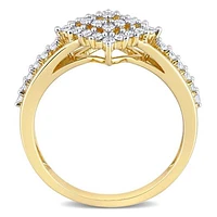 Julianna B 14K Yellow Gold 0.50CTW Diamond Cluster Ring