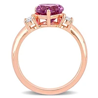 Julianna B Created White Sapphire and Pink Cubic Zirconia Heart Ring