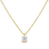 New Brilliance 10K Yellow Gold Lab Grown 0.25CT Diamond Solitaire Pendant