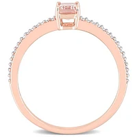 Julianna B 10K Rose Gold Morganite and Diamond Ring
