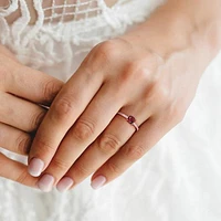 Julianna B 10K Rose Gold Morganite and Diamond Ring