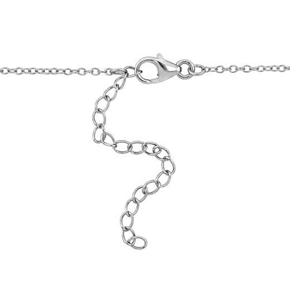 Julianna B Sterling Silver London, Sky and Swiss Blue Topaz White Topaz Necklace