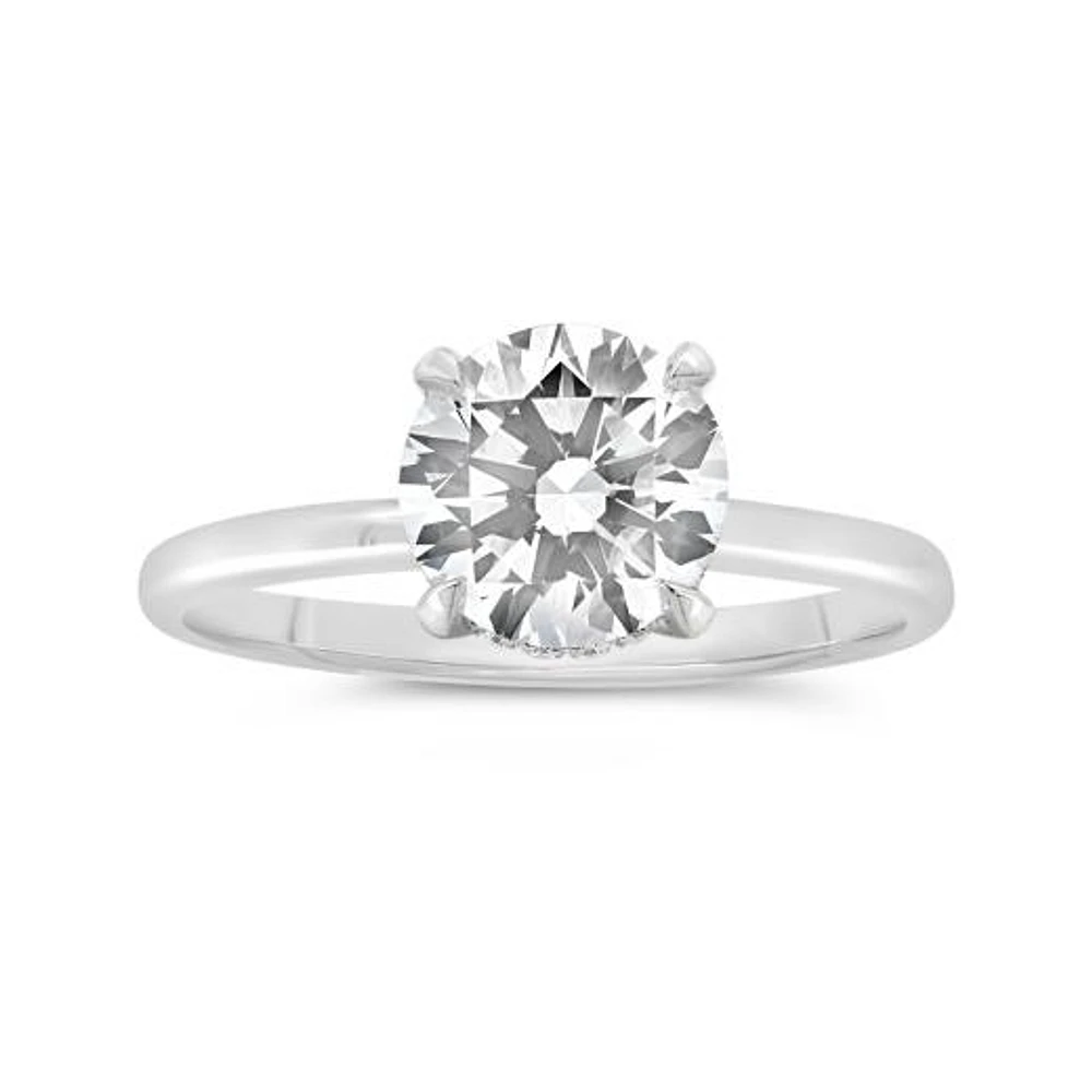 New Brilliance Lab Grown 2.08CTW Diamond Solitaire Ring in 14K White Gold