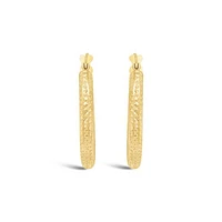14K Yellow Gold 35mm Hoop Earrings