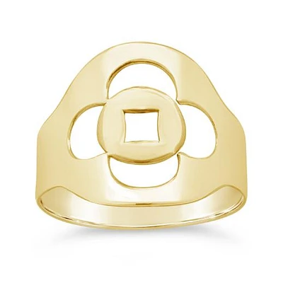 10K Yellow Gold Open Work Ring