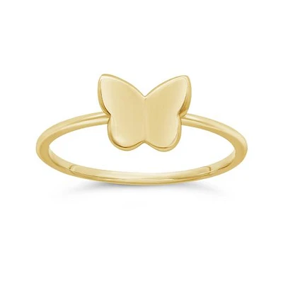 10K Yellow Gold Butterfly Ring