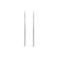 10K White Gold 40mm Flexible Hoop Earrings