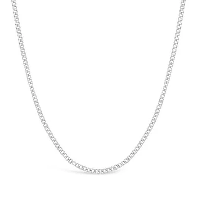 10K White Gold 22" 4.5mm Semi-Solid Miami Cuban Chain