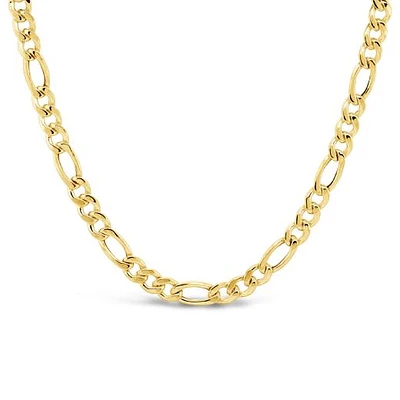 10K Yellow Gold 22" 4.5mm Figaro Chain