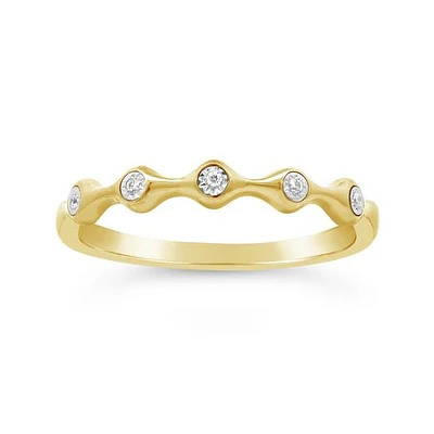Stackable Diamond Ring in 10K Yellow Gold