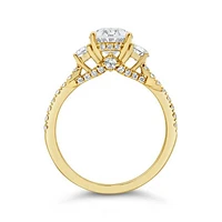Jenny Packham Lab Grown 2.75CTW Oval Shaped Diamond Bridal Ring 18K Yellow Gold