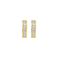 New Brilliance Lab Grown 1.00CTW Diamond Hoop Earrings in 10K Yellow Gold
