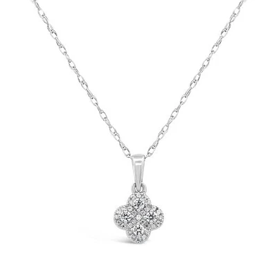 10K White Gold 0.20CTW Diamond Pendant