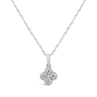 10K White Gold 0.20CTW Diamond Pendant
