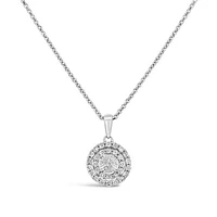 0.25CTW Diamond Bouquet Pendant in Sterling Silver