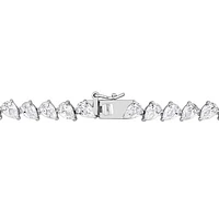 Julianna B Sterling Silver Created White Sapphire 18" Necklace