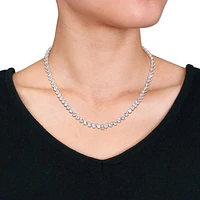 Julianna B Sterling Silver Created White Sapphire 18" Necklace