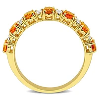 Julianna B 14K Yellow Gold Sapphire & Diamond Anniversary Ring