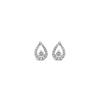 New Brilliance Lab Grown 0.45CTW Diamond Fashion Stud Earrings in 10K White Gold